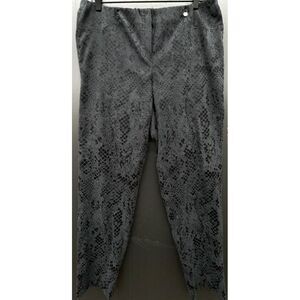 Robell Modell Bella Pants Women 14 Black Stretch Snake Western Cowgirl Moto Goth